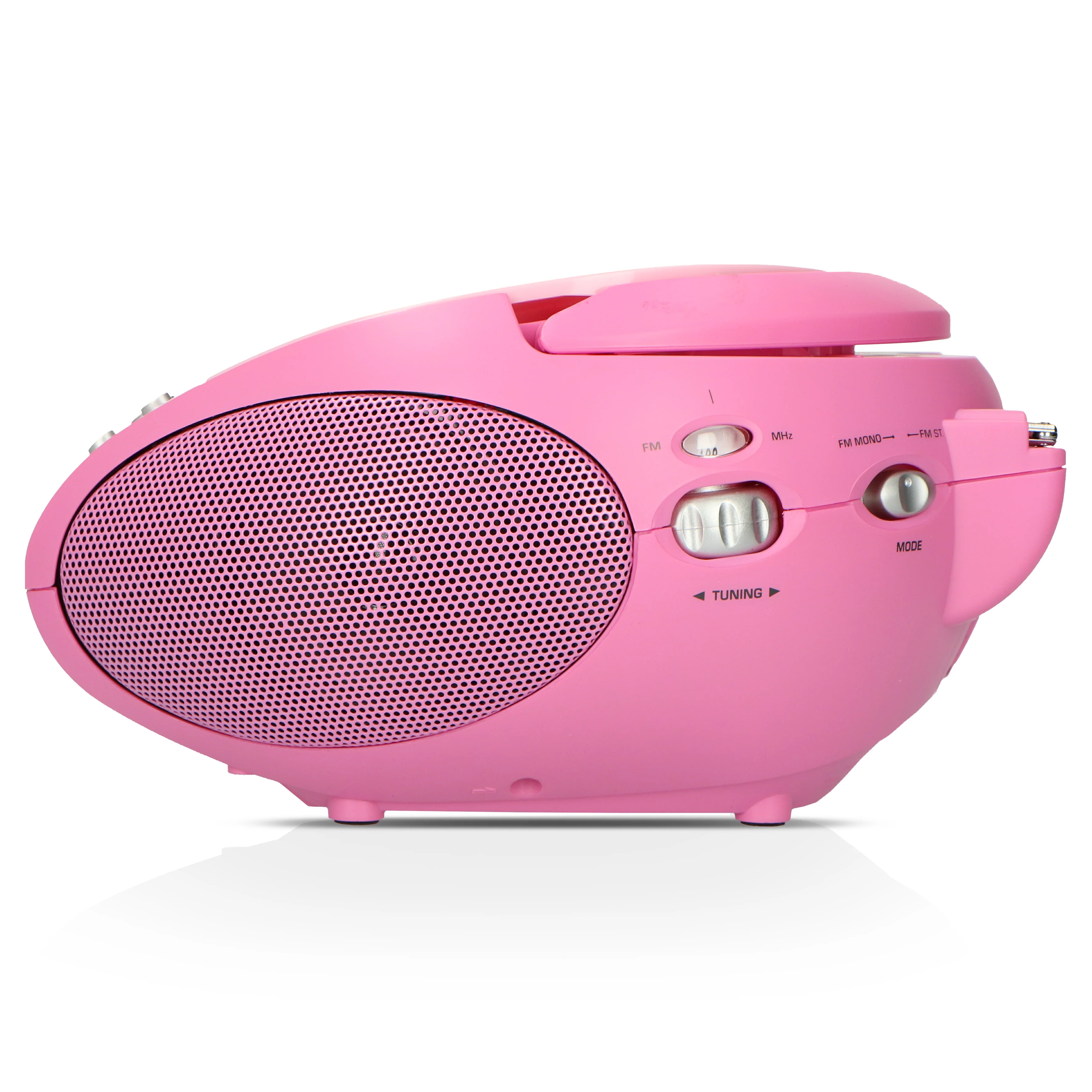 LENCO SCD-24 Pink - Draagbare stereo FM radio met CD-speler - Roze - Image 3