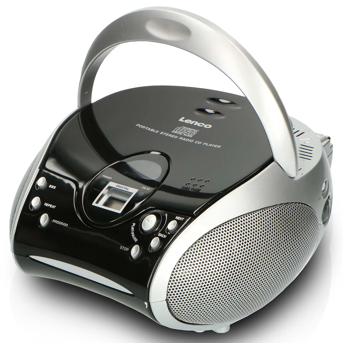LENCO SCD-24 Black/Silver - Draagbare stereo FM radio met CD-speler - Zwart/zilver - Image 5