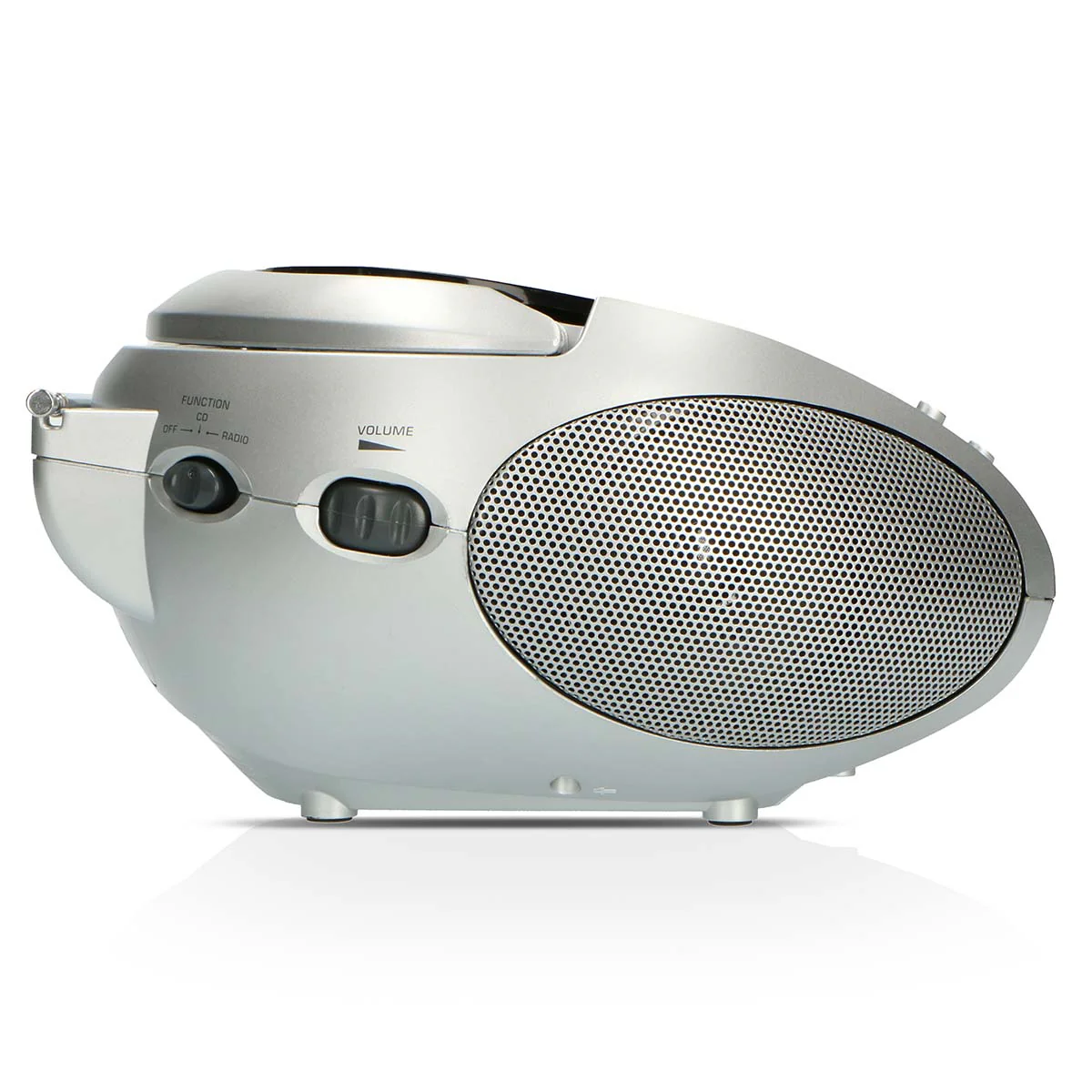 LENCO SCD-24 Black/Silver - Draagbare stereo FM radio met CD-speler - Zwart/zilver - Image 8