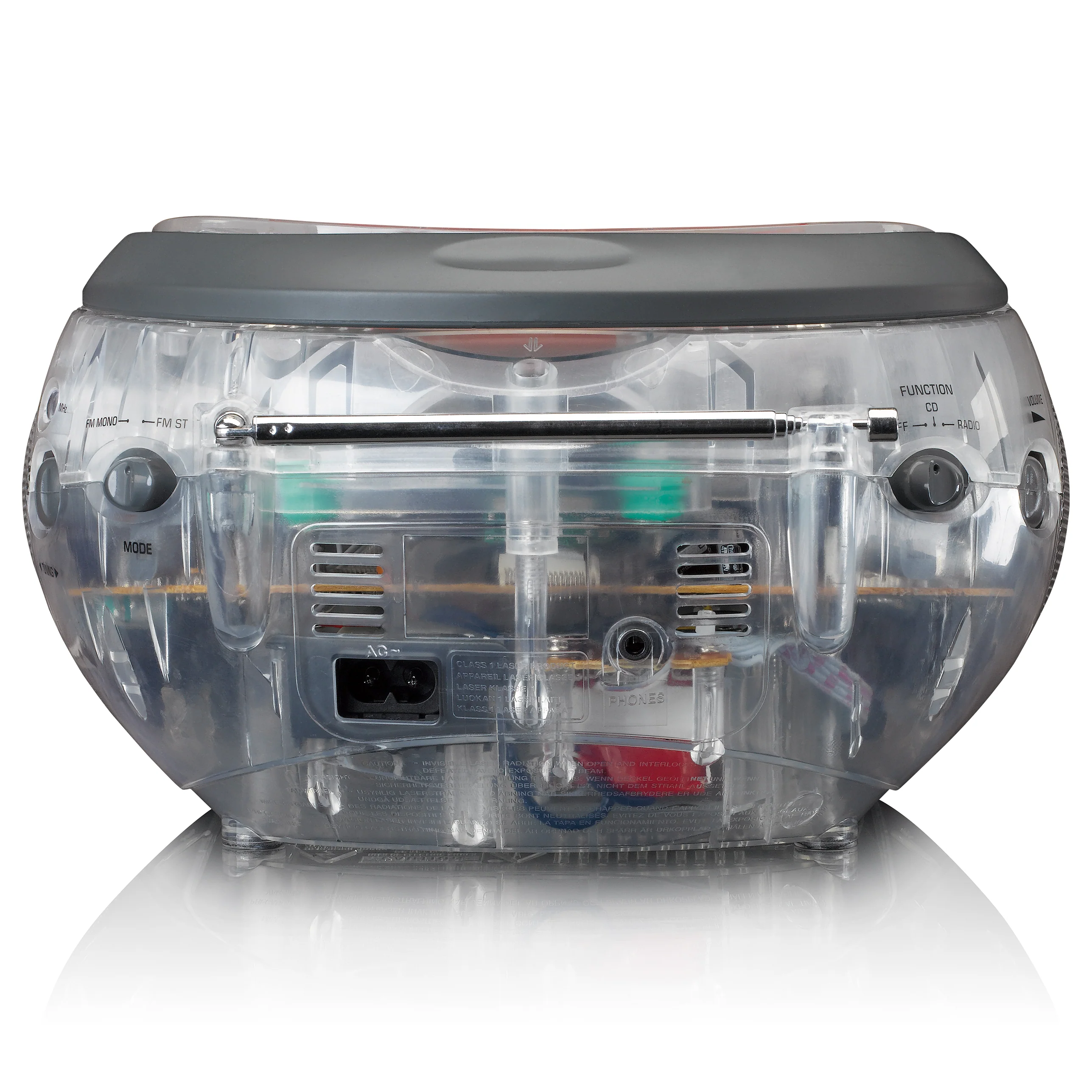 LENCO SCD-24TR - Draagbare stereo FM radio met CD-speler - Transparant - Image 6