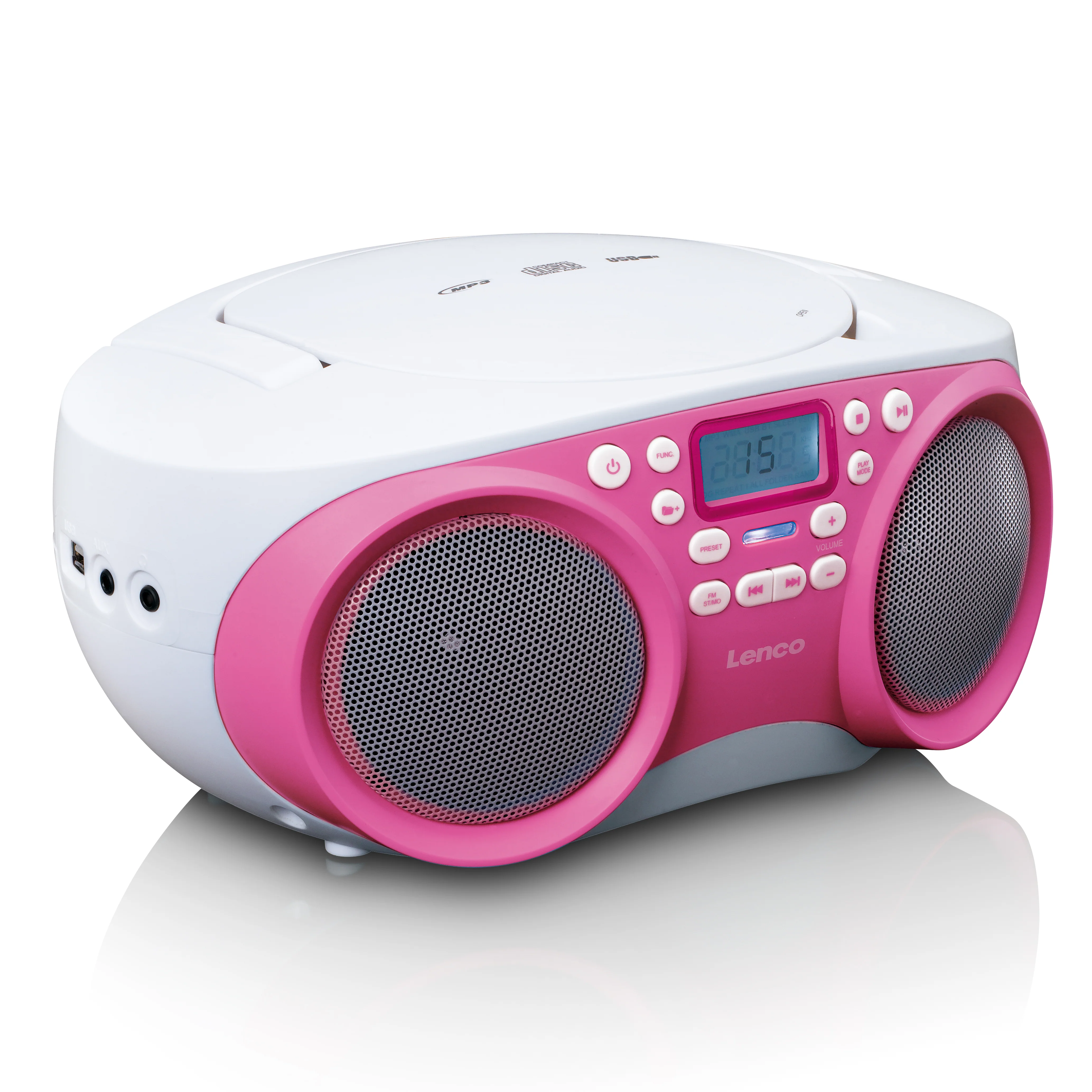 LENCO SCD-301PK - Draagbare FM Radio/CD/MP3 en USB speler - Roze - Image 5
