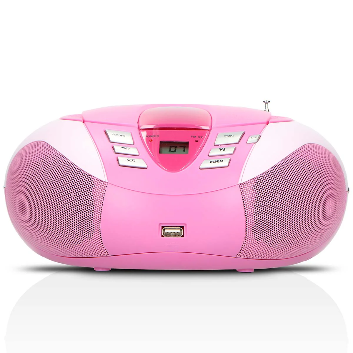 LENCO SCD-37 USB Pink - Draagbare FM Radio CD en USB speler - Roze - Image 2