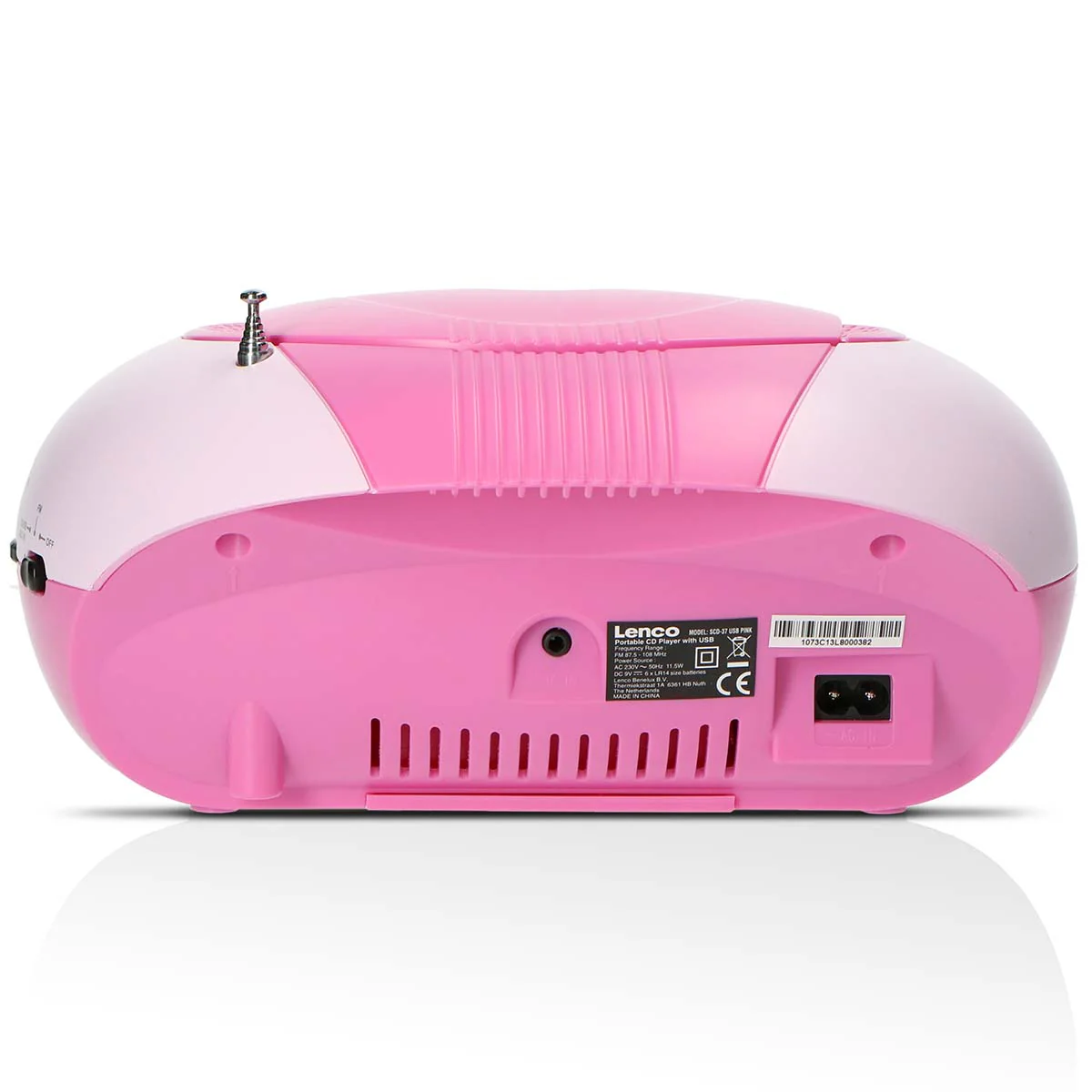 LENCO SCD-37 USB Pink - Draagbare FM Radio CD en USB speler - Roze - Image 7