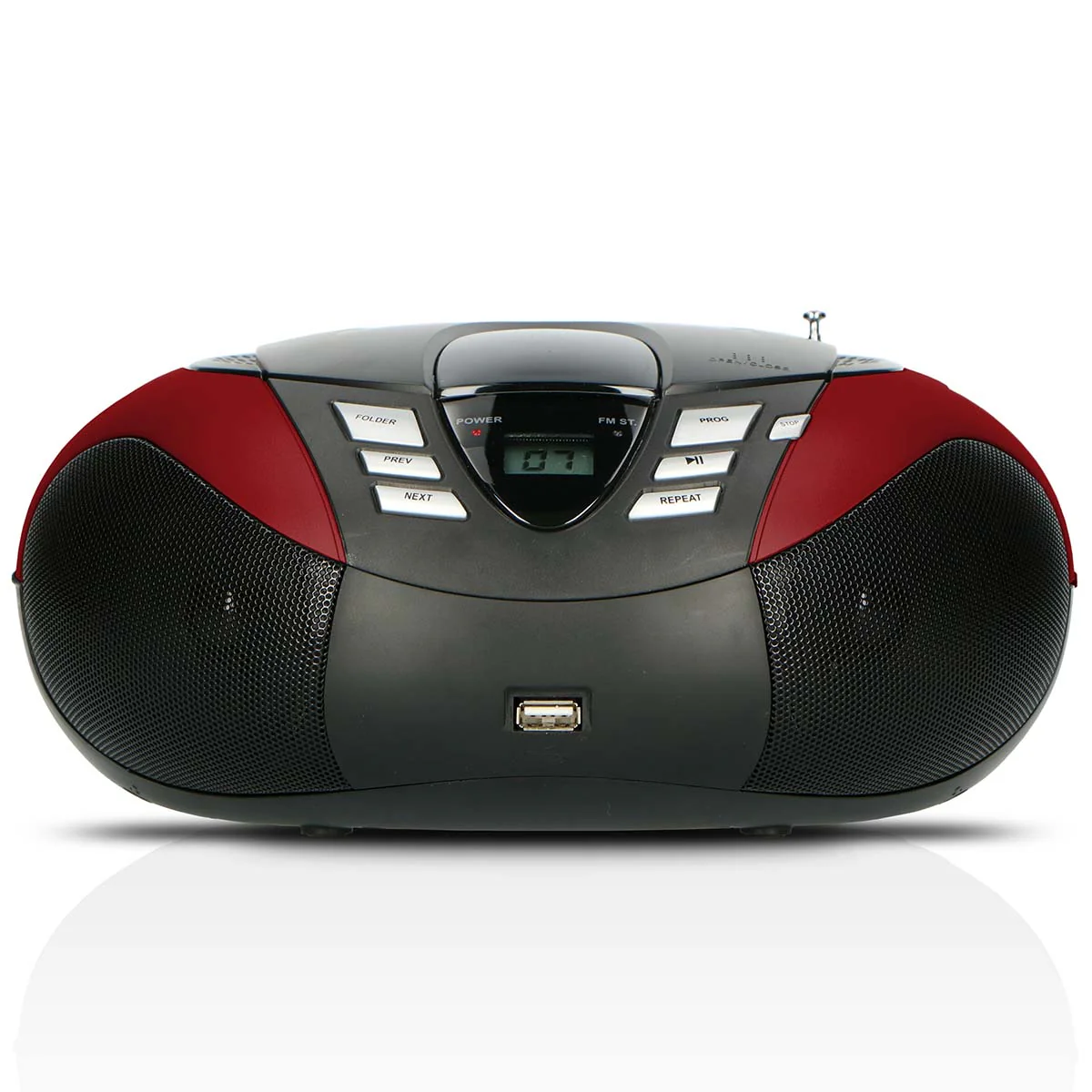 LENCO SCD-37 USB Red - Draagbare FM Radio CD en USB speler - Rood - Image 3