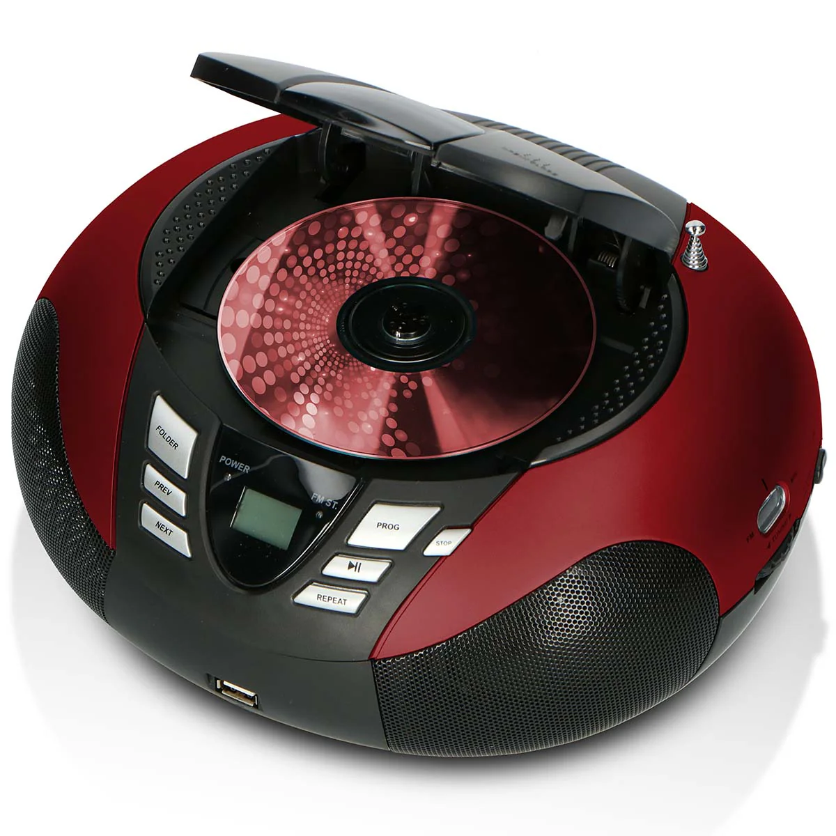 LENCO SCD-37 USB Red - Draagbare FM Radio CD en USB speler - Rood - Image 6