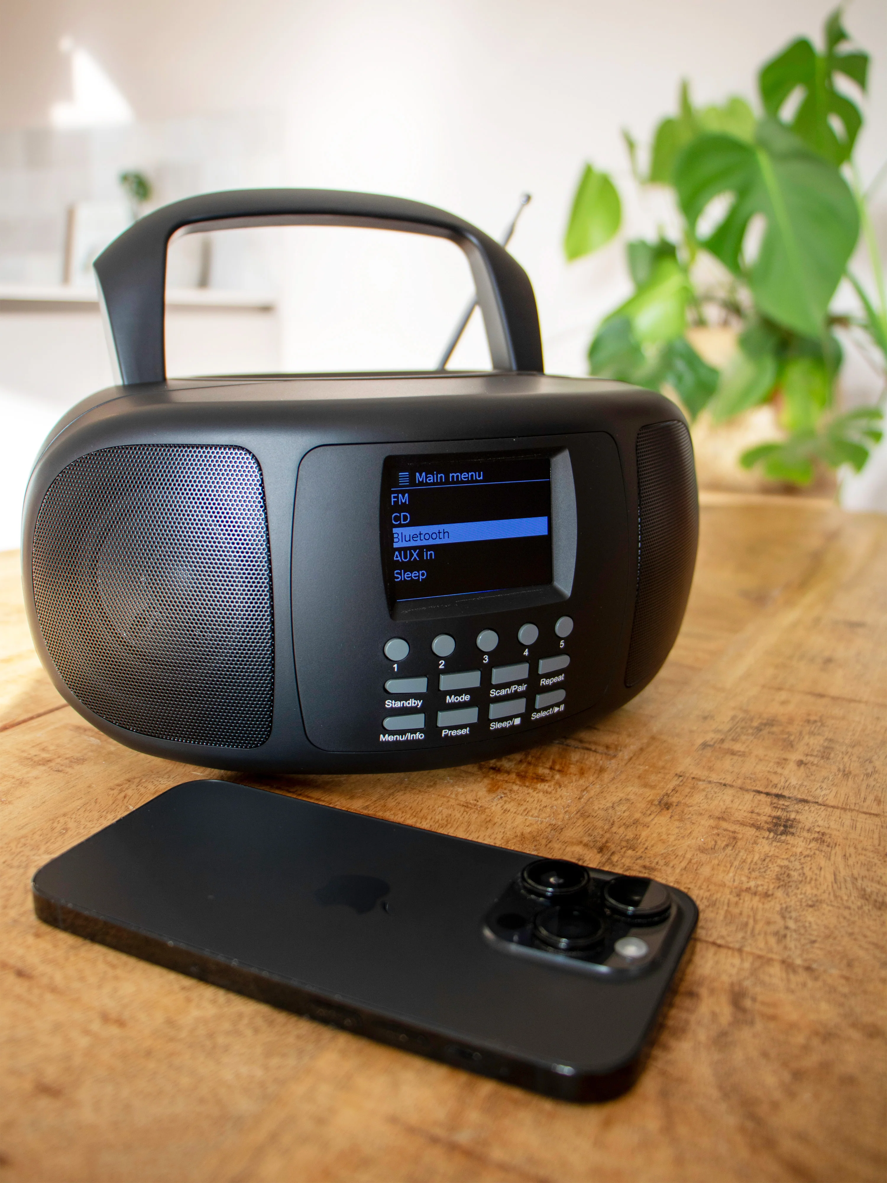 LENCO SCD-6000BK - Draagbare internet radio met DAB+/FM, Bluetooth®, CD-speler en groot LCD kleurendisplay - Zwart - Image 12