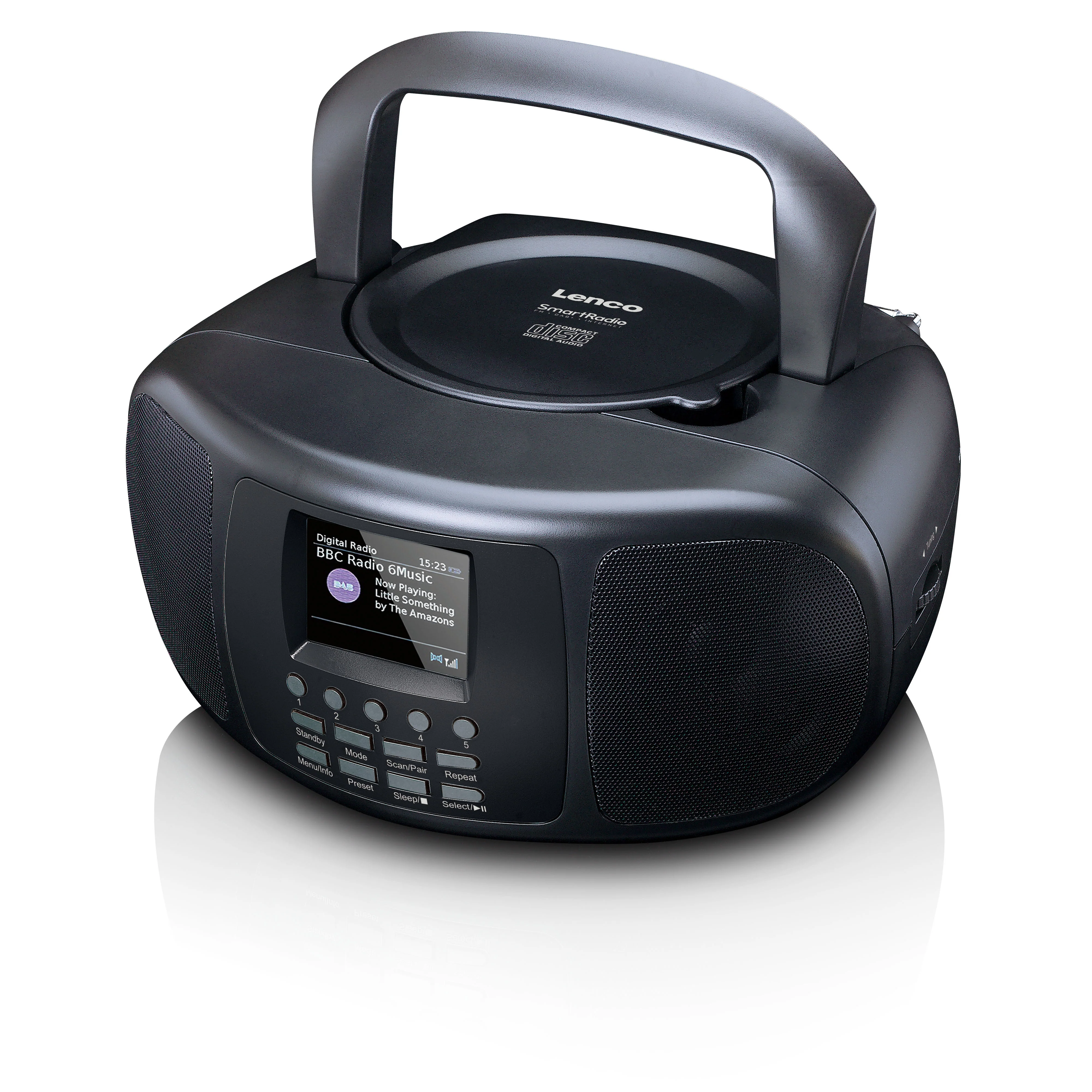 LENCO SCD-6000BK - Draagbare internet radio met DAB+/FM, Bluetooth®, CD-speler en groot LCD kleurendisplay - Zwart - Image 4
