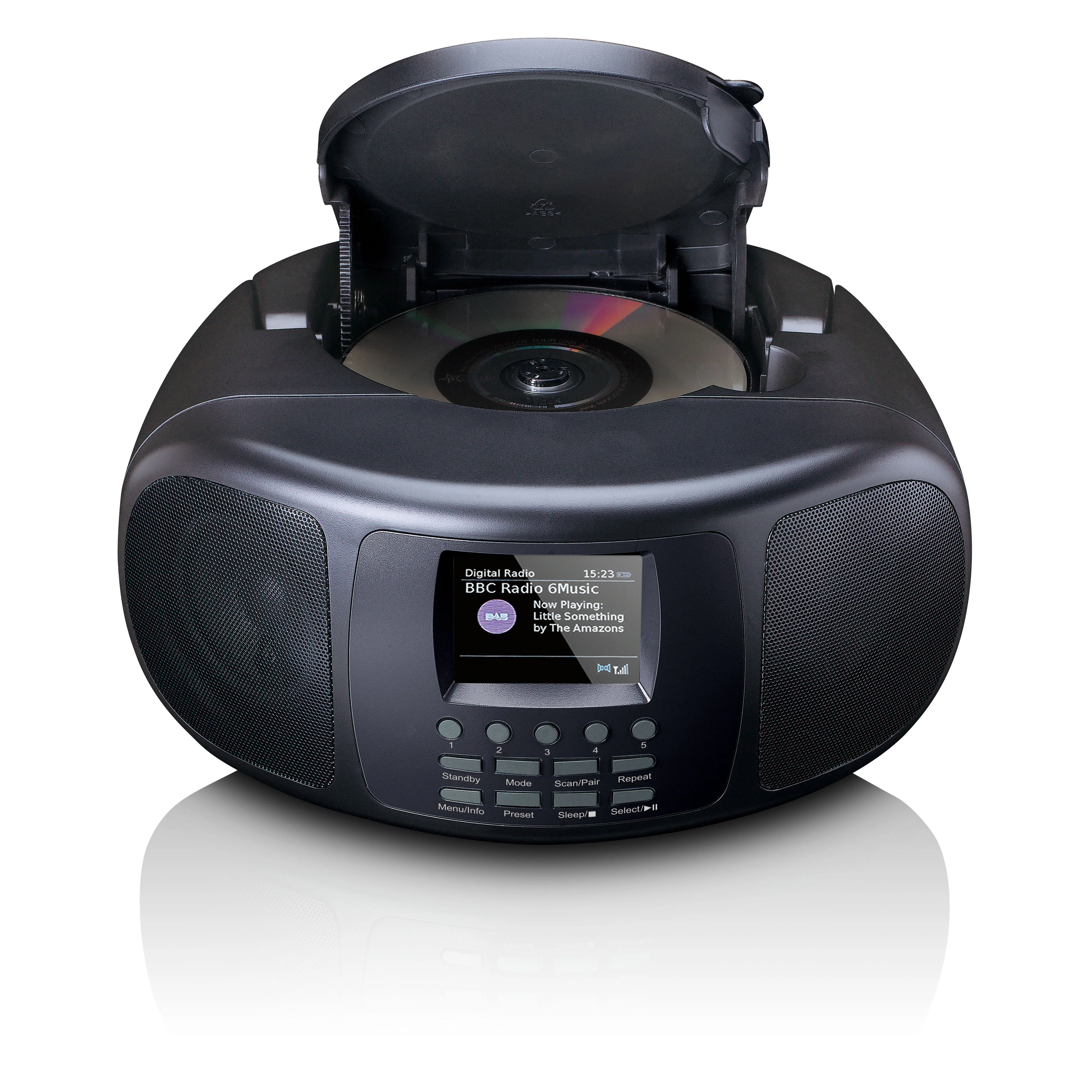 LENCO SCD-6000BK - Draagbare internet radio met DAB+/FM, Bluetooth®, CD-speler en groot LCD kleurendisplay - Zwart - Image 5