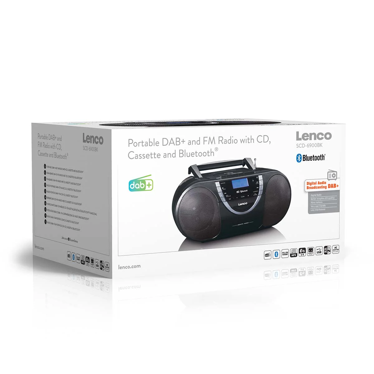 LENCO SCD-6900BK - Draagbare radio CD-speler met DAB+ en Bluetooth® - Grijs - Image 10