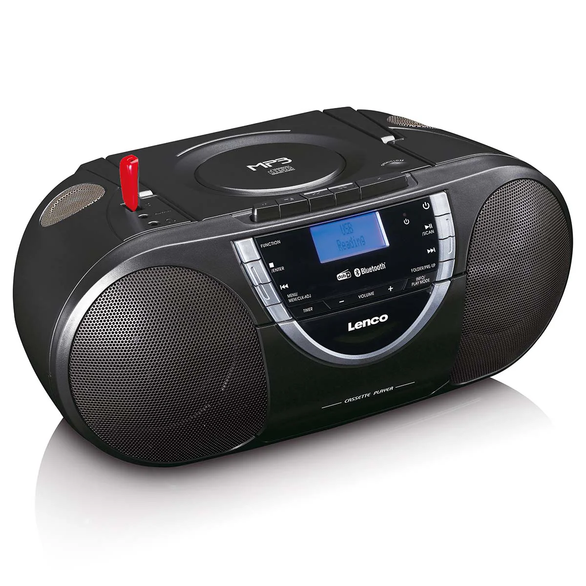 LENCO SCD-6900BK - Draagbare radio CD-speler met DAB+ en Bluetooth® - Grijs - Image 4