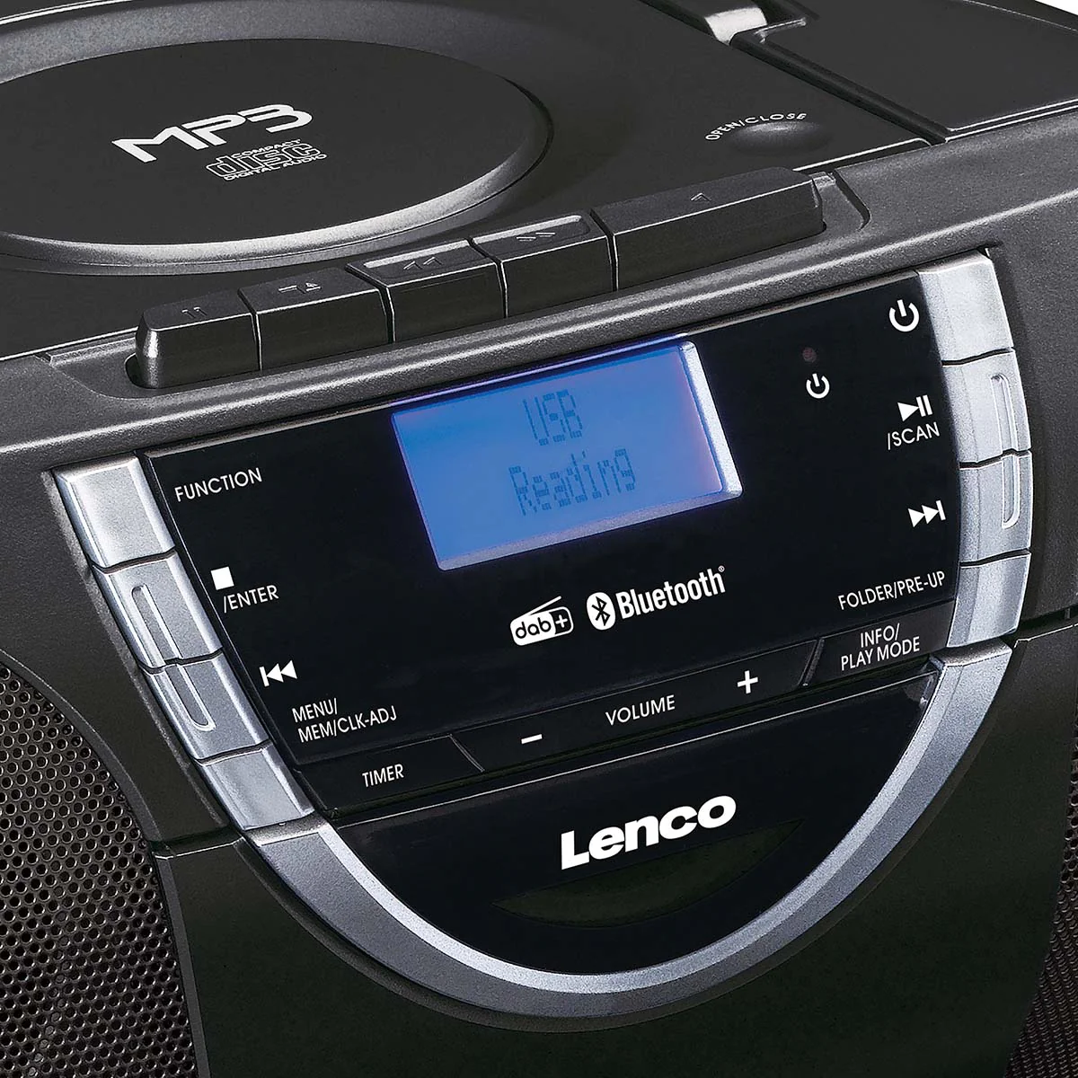 LENCO SCD-6900BK - Draagbare radio CD-speler met DAB+ en Bluetooth® - Grijs - Image 6