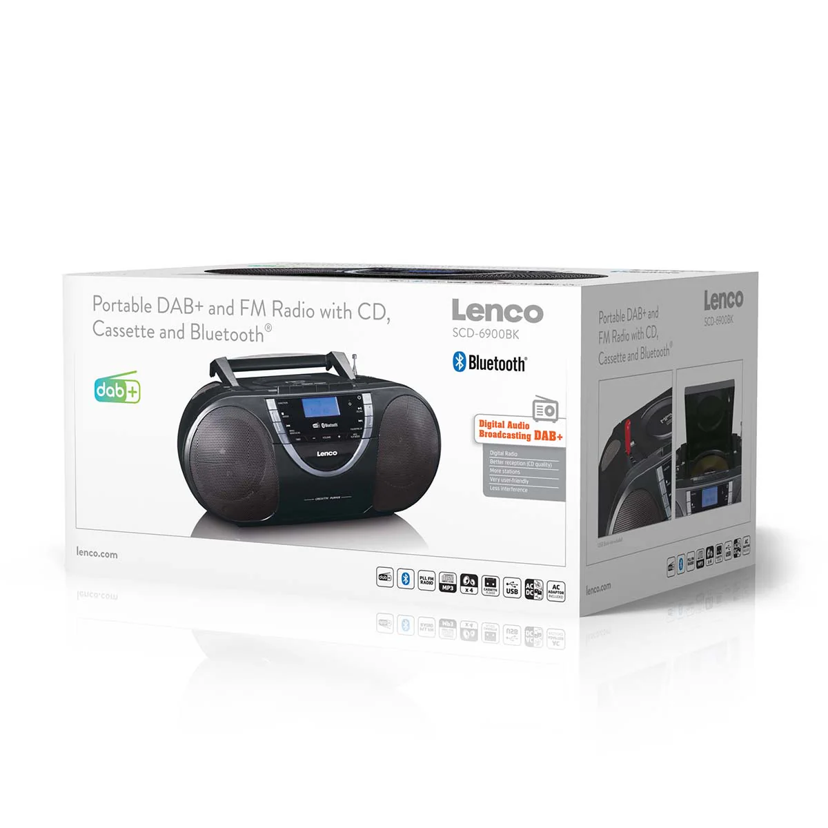 LENCO SCD-6900BK - Draagbare radio CD-speler met DAB+ en Bluetooth® - Grijs - Image 9
