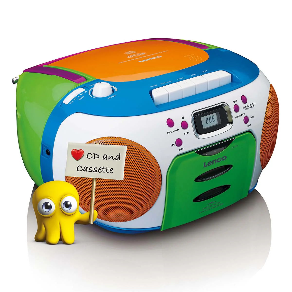 LENCO SCD-971 - Draagbare FM radio CD/Cassette speler - Kids - Image 5