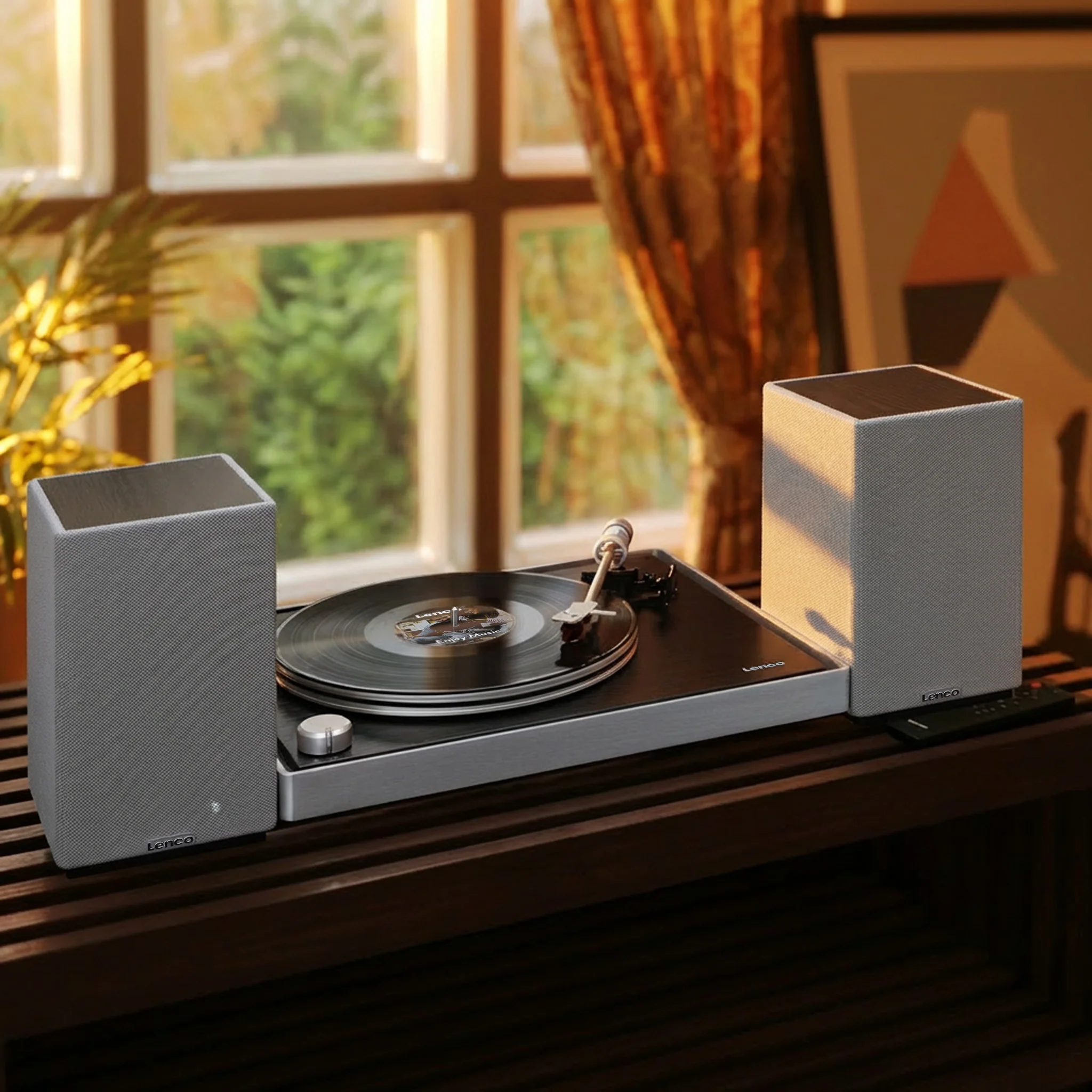 LENCO SPB-240BKGY - Set van 2 HiFi stereo Bluetooth® speakers - Krachtig geluid in een stijlvol design - Zwart/Grijs - Image 15