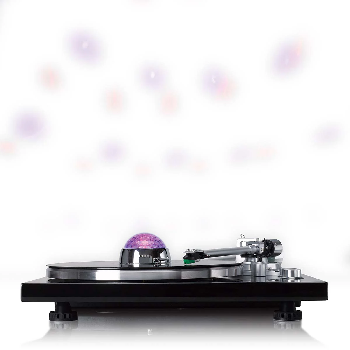 LENCO TTA-080SI - Platenstabilisator met RGB lichteffecten - Platenspeler aandrukgewicht 250g en discobal in één - Zilver - Image 10