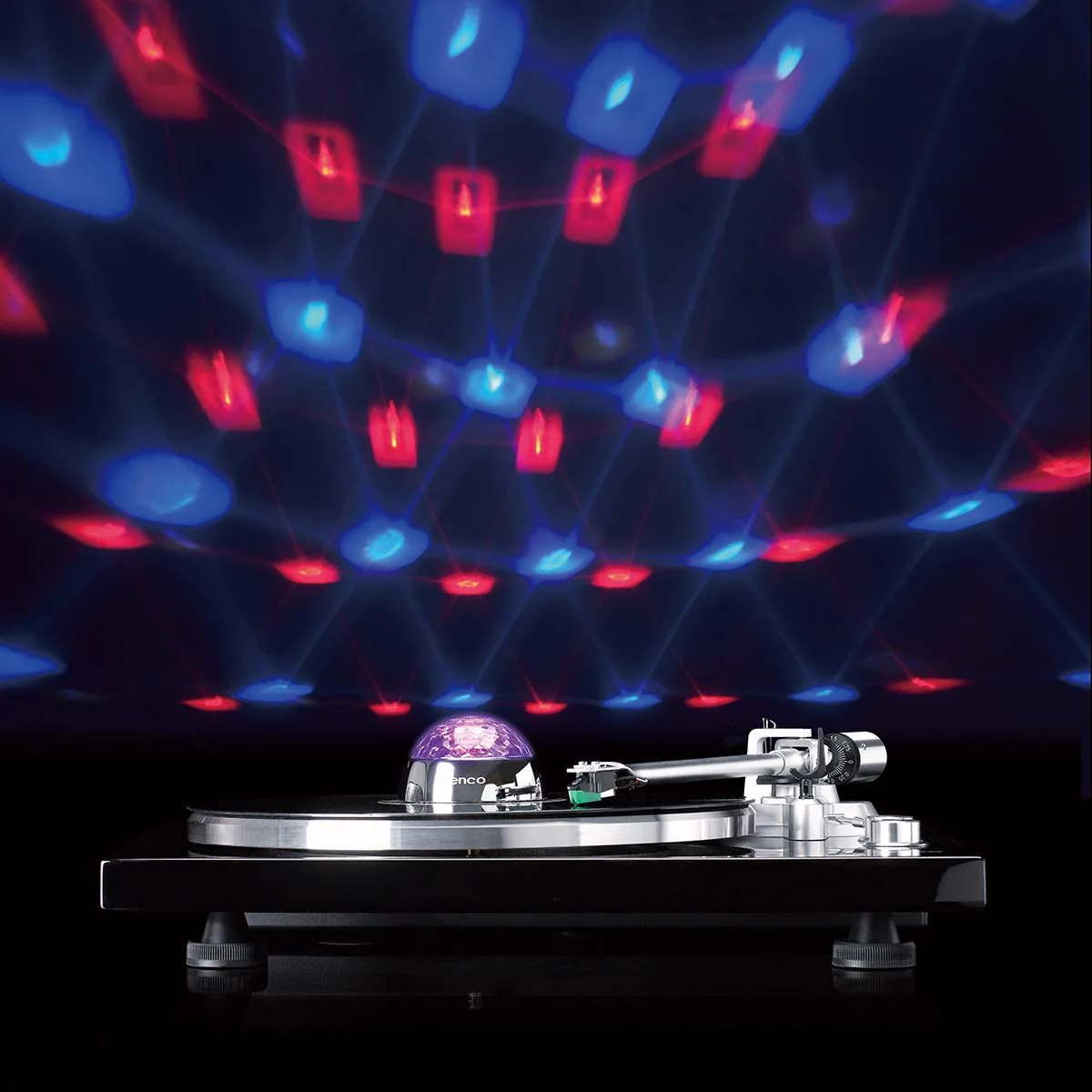 LENCO TTA-080SI - Platenstabilisator met RGB lichteffecten - Platenspeler aandrukgewicht 250g en discobal in één - Zilver - Image 12
