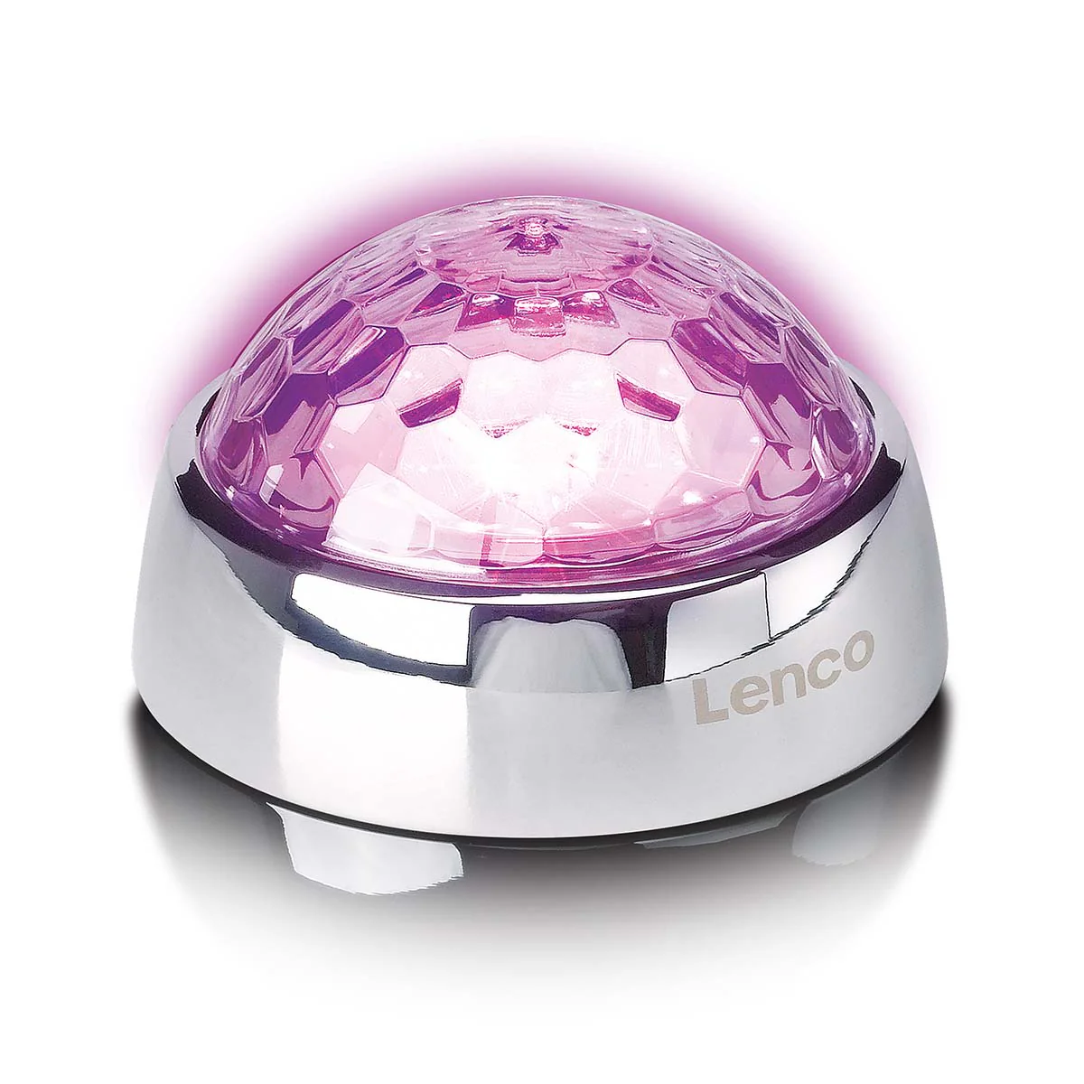 LENCO TTA-080SI - Platenstabilisator met RGB lichteffecten - Platenspeler aandrukgewicht 250g en discobal in één - Zilver - Image 2