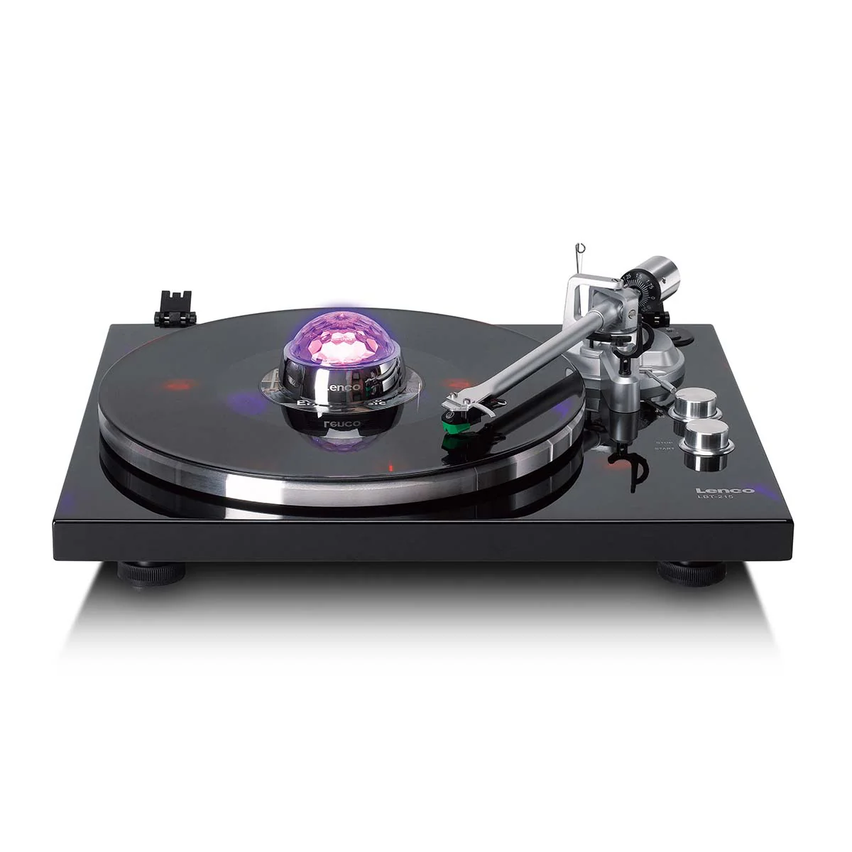 LENCO TTA-080SI - Platenstabilisator met RGB lichteffecten - Platenspeler aandrukgewicht 250g en discobal in één - Zilver - Image 4