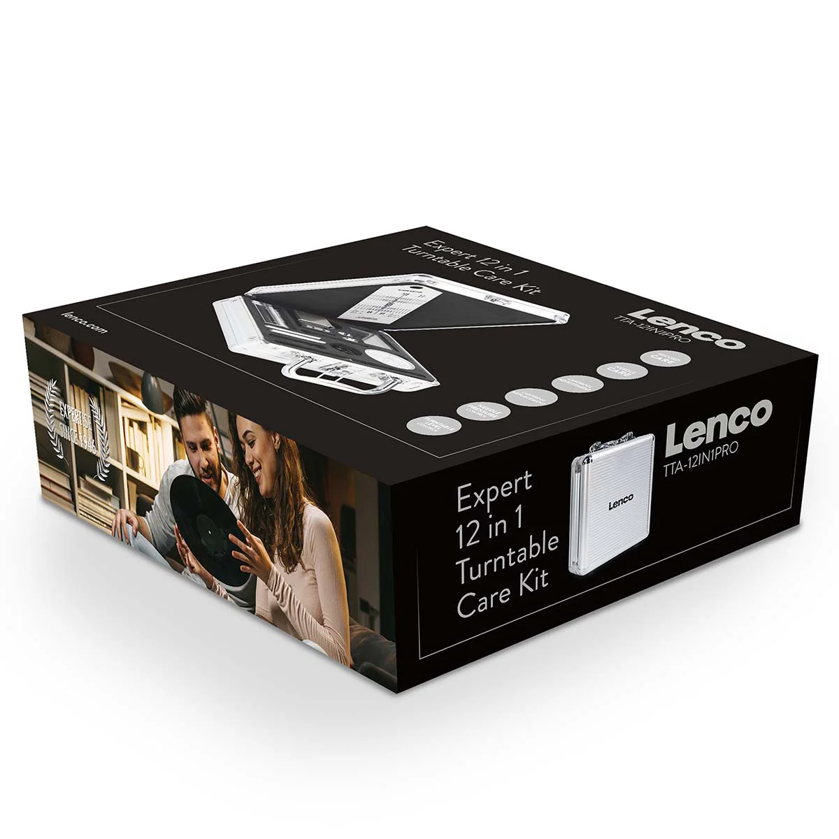LENCO TTA-12IN1PRO - Professionele 12-in-1 set met platenspeler accessoires en luxe LP schoonmaakset - Zilver - Image 27